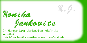 monika jankovits business card